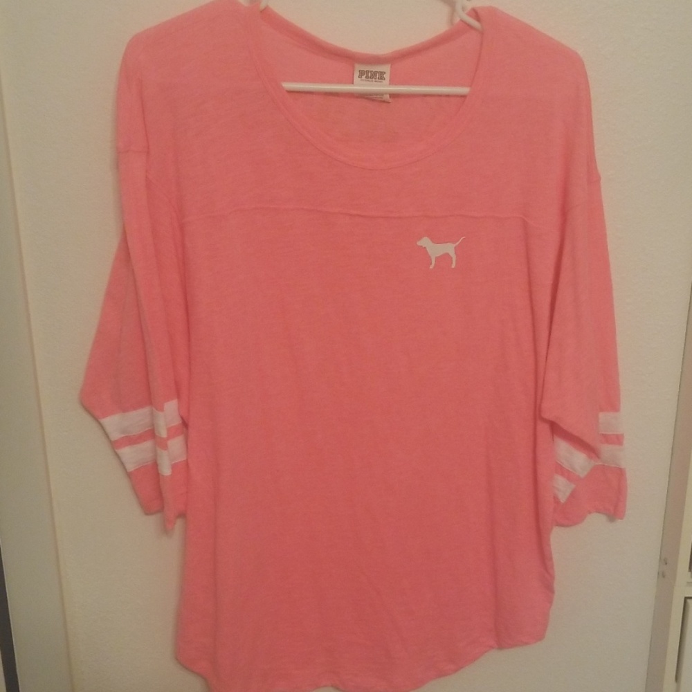 Pink 3/4 sleeve shirt